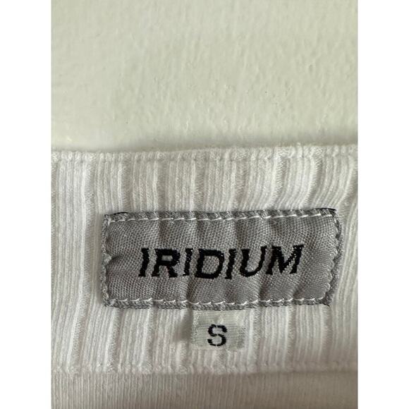 IRIDIUM Magnolia Ribbed White Oversized Hi-Lo Hem Top - Sz Small - Picture 2 of 4